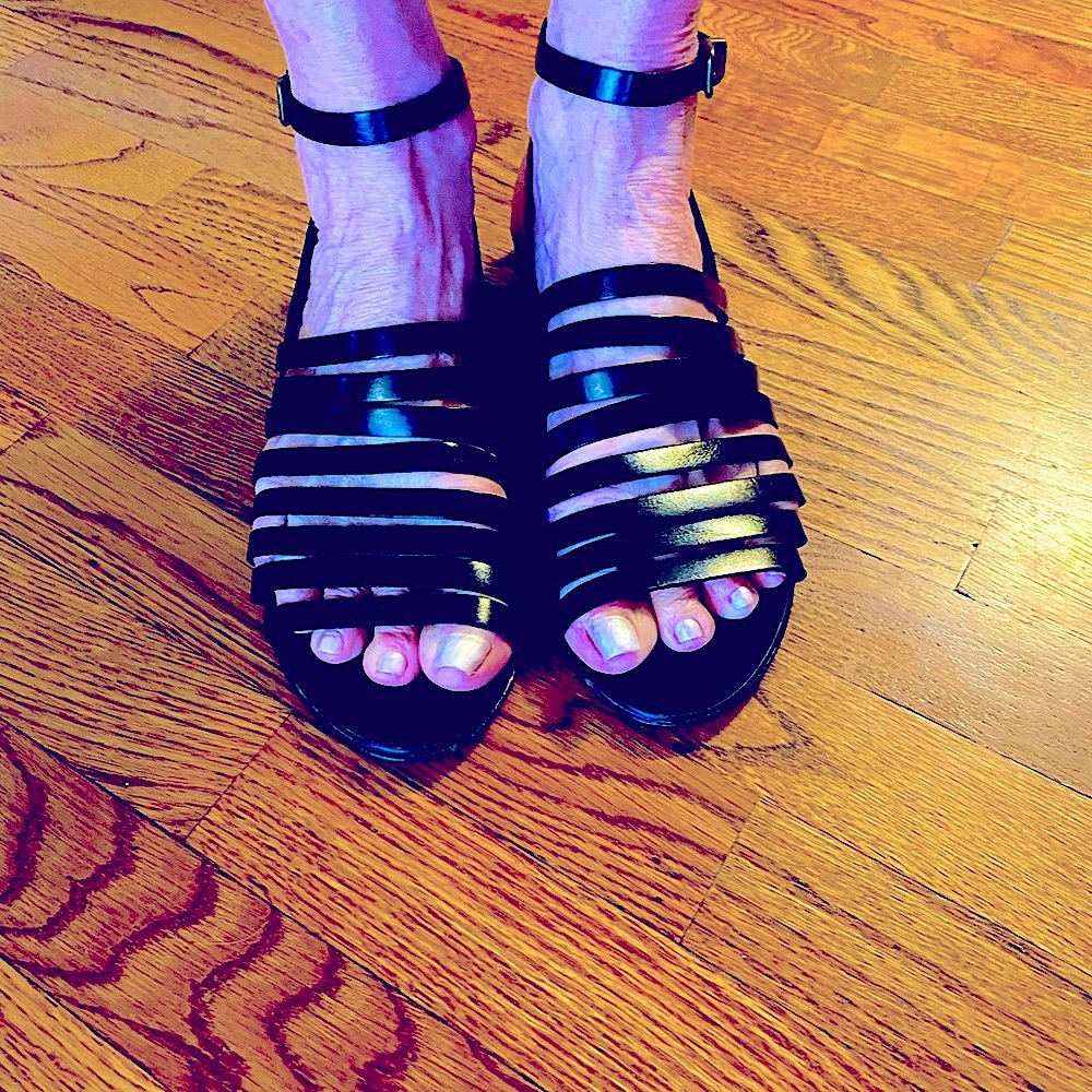 Ankle strappy flats